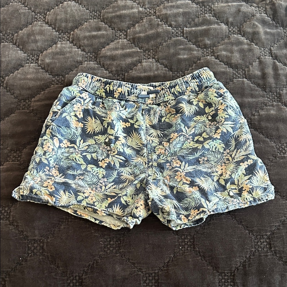 Tropical Print Blue Kids Shorts